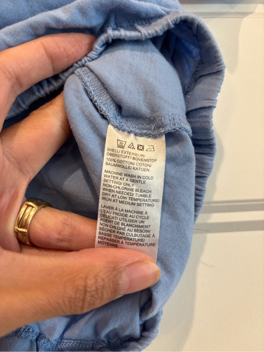 Design Lab Organic Cotton Cropped Tee | Periwinkle Blue | Size M - Picture 3 of 5